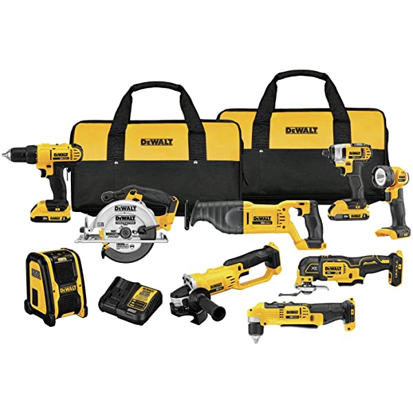 DEWALT 20V Max Cordless Drill Combo Kit, 10-Tool (DCK1020D2) 20V 10-Tool Combo Kit Kit