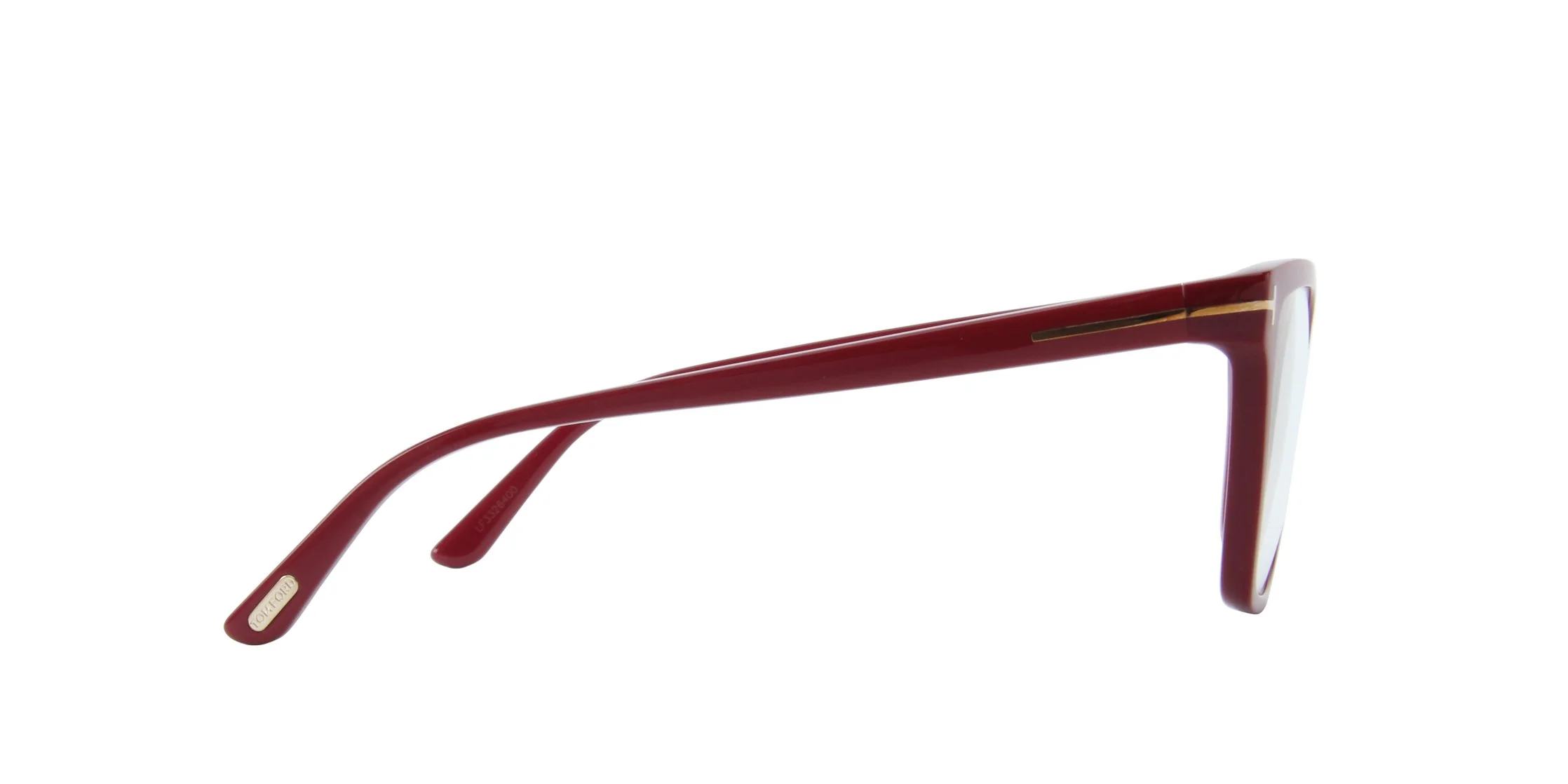 Tom Ford 5641 075 Red Eyeglasses 2 Clips (Black Gray Gradient & Havana Brown)