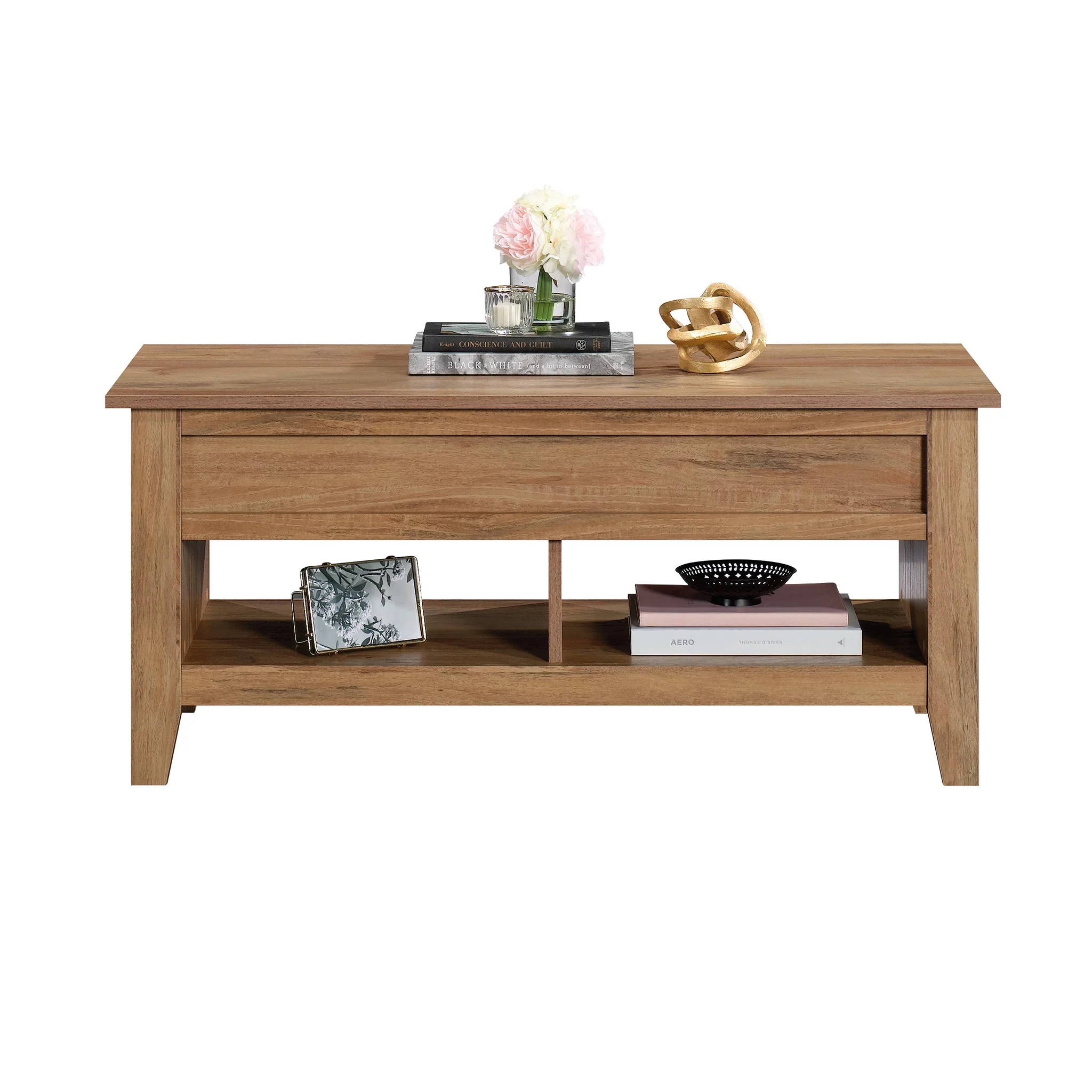 Sauder Dakota Pass Wood Lift-Top Coffee Table, Sindoori Mango Finish