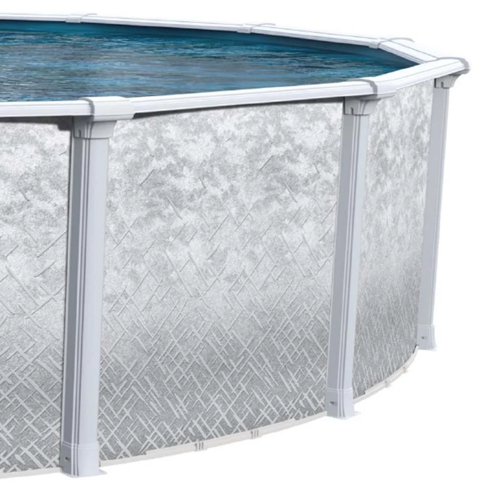 Lake Effect Pools Lifestyle 15' Round 54 Resin Protected Steel Wall Above Ground Swimming Pool
