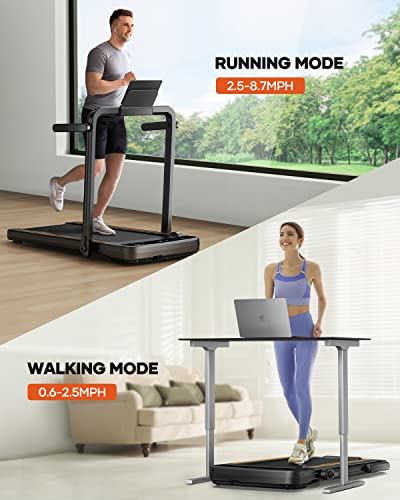 3.0HP Foldable Compact Treadmill,2 in 1 Walking Pad & Jogging Machine for Home/Office