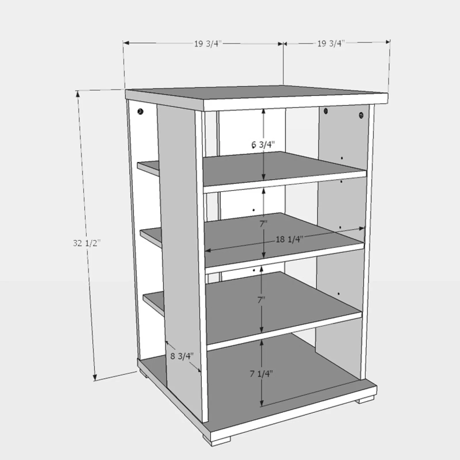 Nexera Jasper Audio Media Cabinet, Truffle