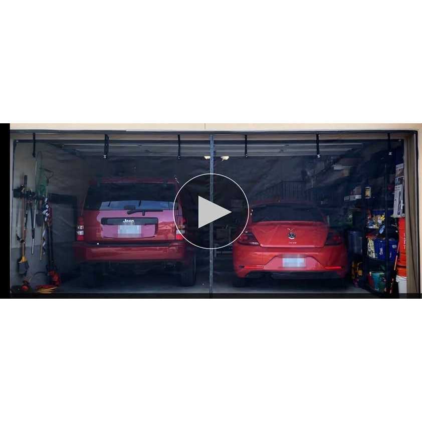 LIAMST Garage Door Screen Car Garage Doors Reinforced Fiberglass Door Screen,Stronger High Energy Magnets Hands Free Magnetic Screen