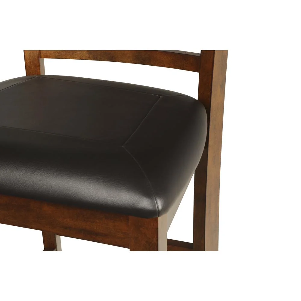 New Classic Furniture Gia 5-Piece Transitional Wood Dining Set in Brown