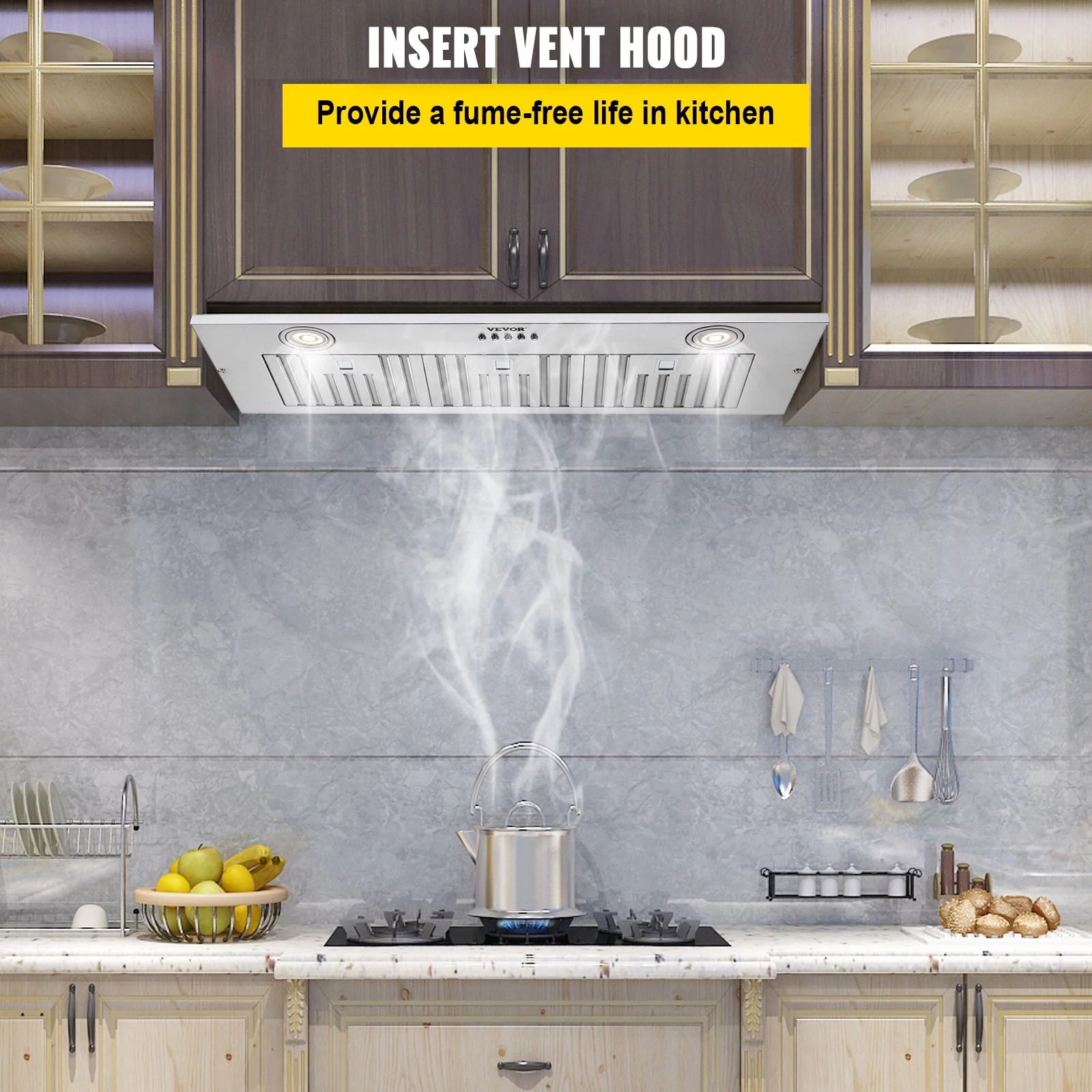 VEVOR Insert Range Hood, 800CFM 3-Speed