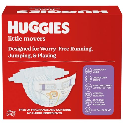 Huggies Size 5 Diapers, Little Movers Baby Diapers, Size 5 (27+ lbs), 120 Count (2 Packs of 60)