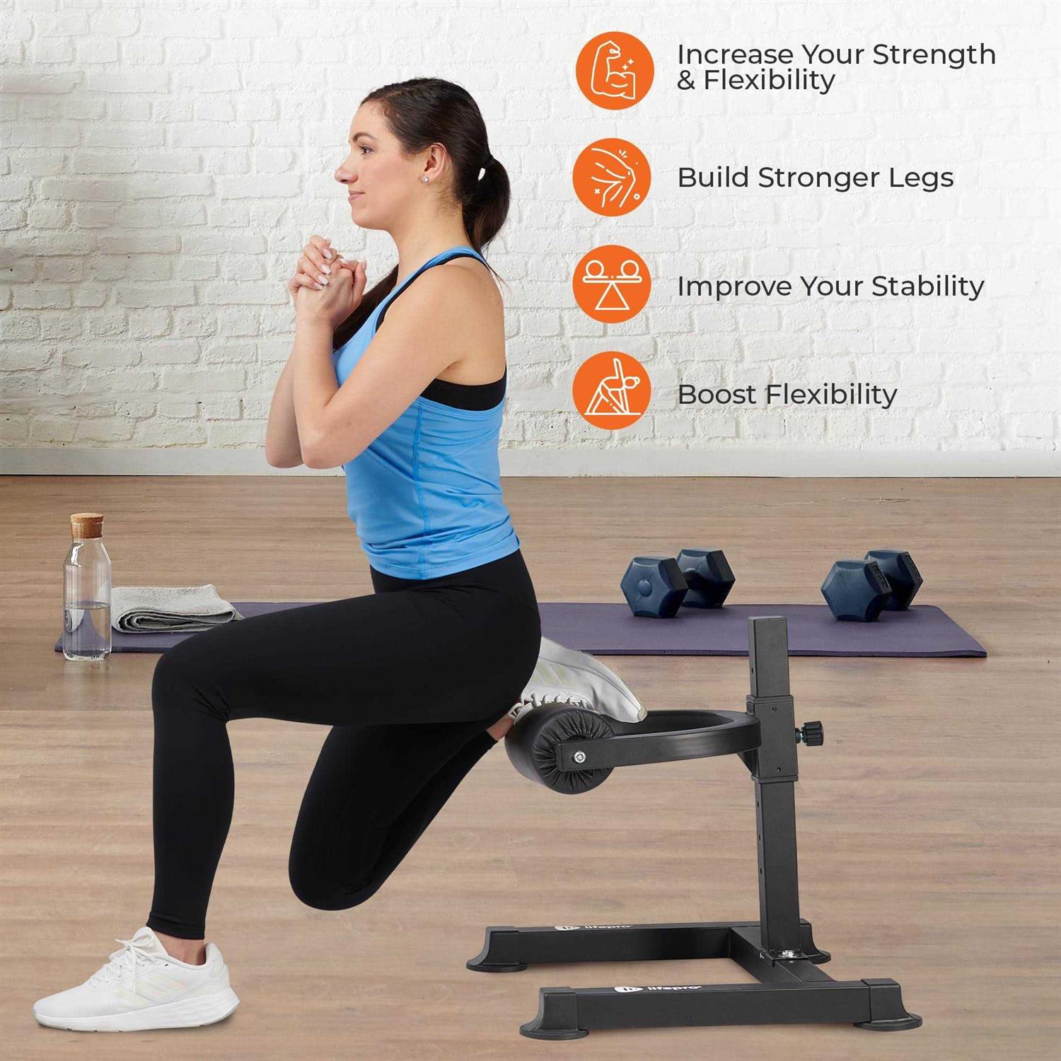 Lifepro Bulgarian Split Squat Stand Max Durable Stable &amp; Lightweight Single Leg Squat Stand - Sports Supplies Online Store
