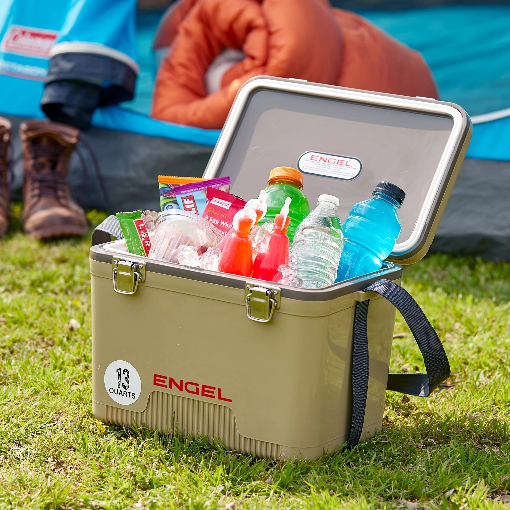 ENGEL 13 Quart 18 Can Leak Proof Odor Resistant Insulated Cooler Drybox, Seafoam