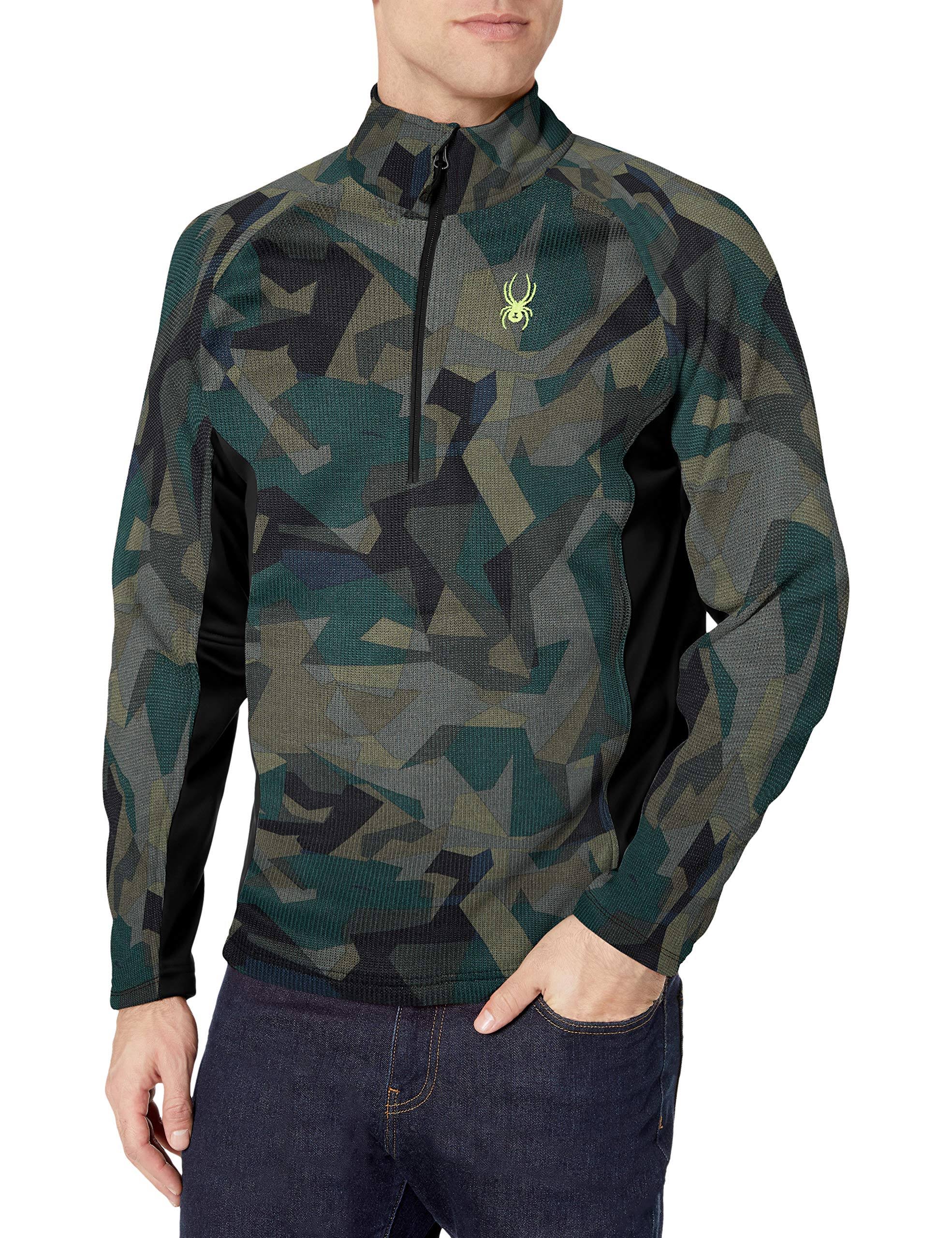 Spyder Men&s Outbound Novelty Mid Weight Stryke Jacket, Guard Camo Print/Black, Medium