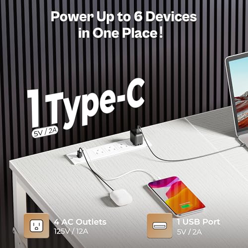 Huuger 63 Inch L Shaped Desk with Fabric Drawers, Reversible Computer Gaming Desk with Power Outlets and USB-C Port, Adjustable Side Storage Shelves