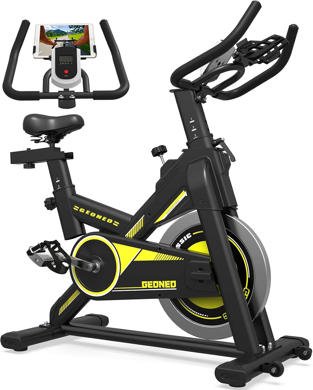 GOFLYSHINE Exercise Bikes Stationary,Exercise Bike for Home Indoor Cycling Bike for Home Cardio Gym,Workout Bike with 35 LBS Flywheel