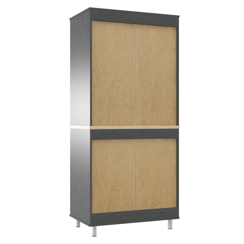 Inval Kratos 34-Inch Graphite Grey Garage Cabinet, Gray(Laminate)