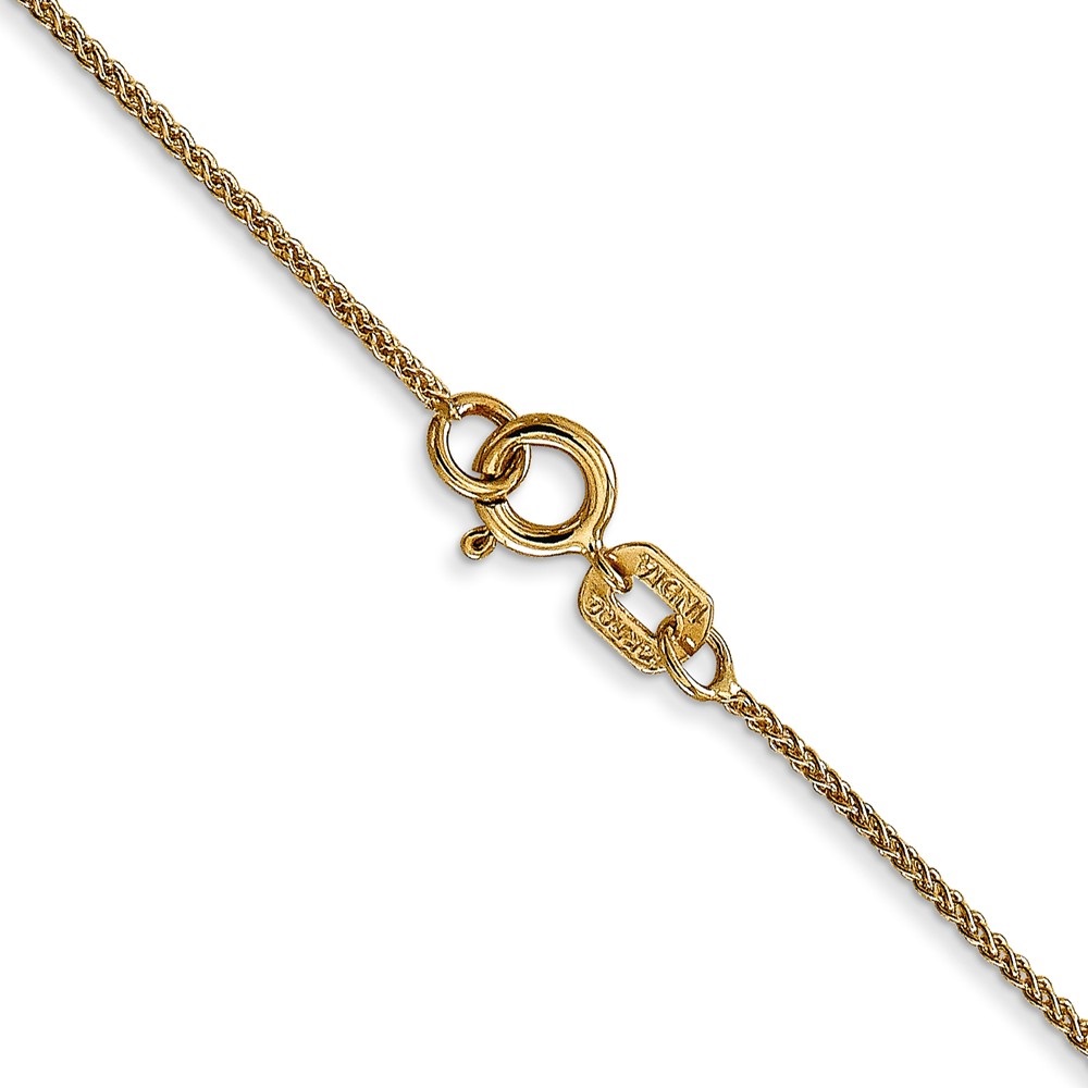 Auriga 14k Yellow Gold .85mm Wheat Chain Necklace 16inch for Women