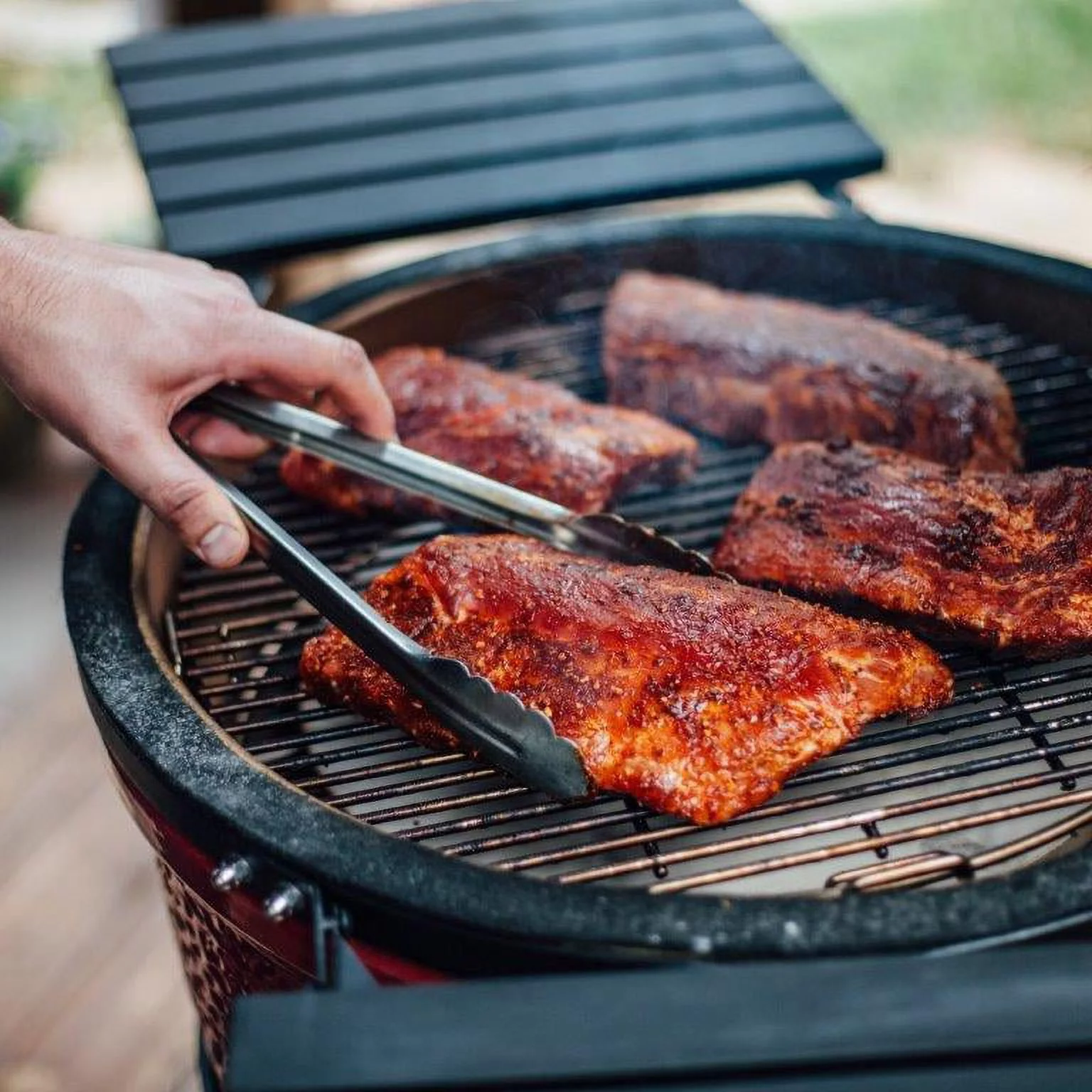 Classic Joe I 18 in. Charcoal Grill in Red with Cart, Side Shelves, Grill Gripper, and Ash Tool