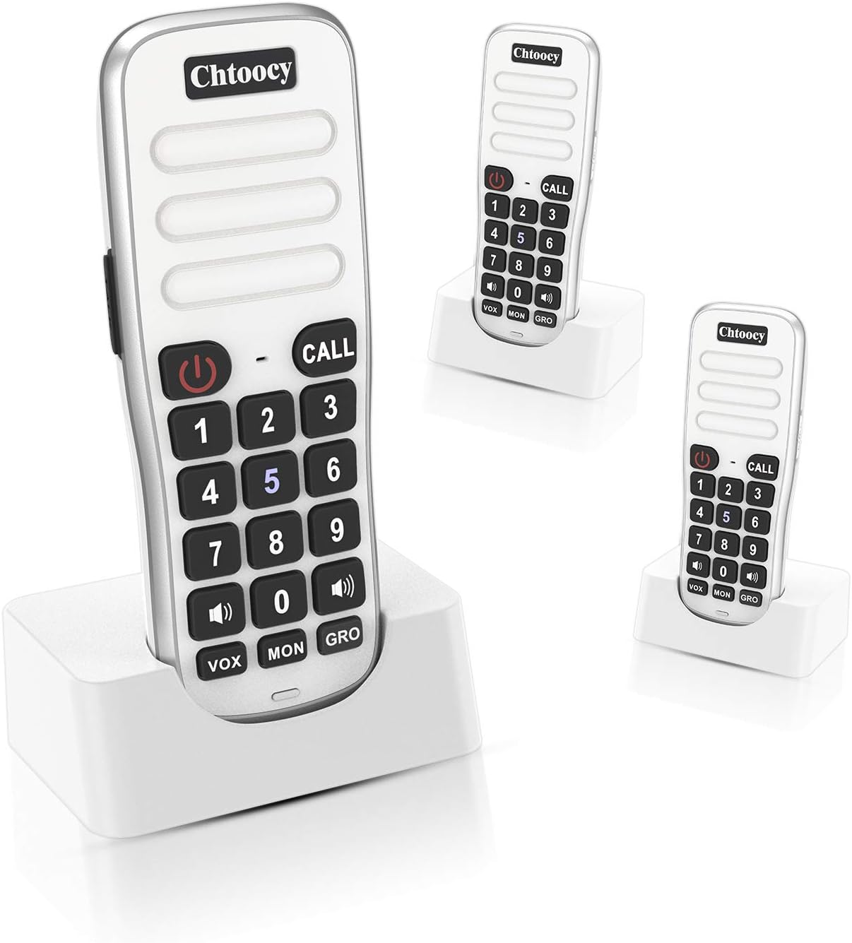 Intercoms Wireless for Home 1 Mile Range 10 Channel, Chtoocy Rechargeable Wireless Intercom System for Home Business Office