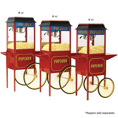 Paragon 1911 Small Popcorn Cart for 4-Ounce Poppers (Black / Chrome)