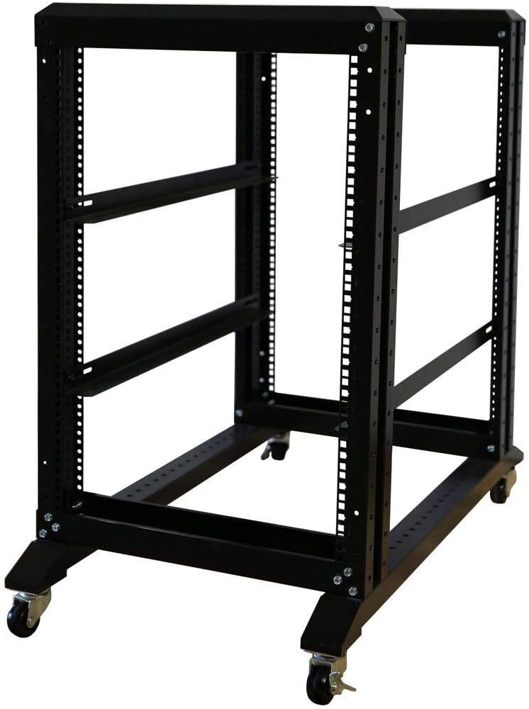 Raising Electronics Server Rack Open Frame Rack 4 Post 19 inch Adjustable Server/Audio Rack Cold Rolled Steel(27U,31 Depth)