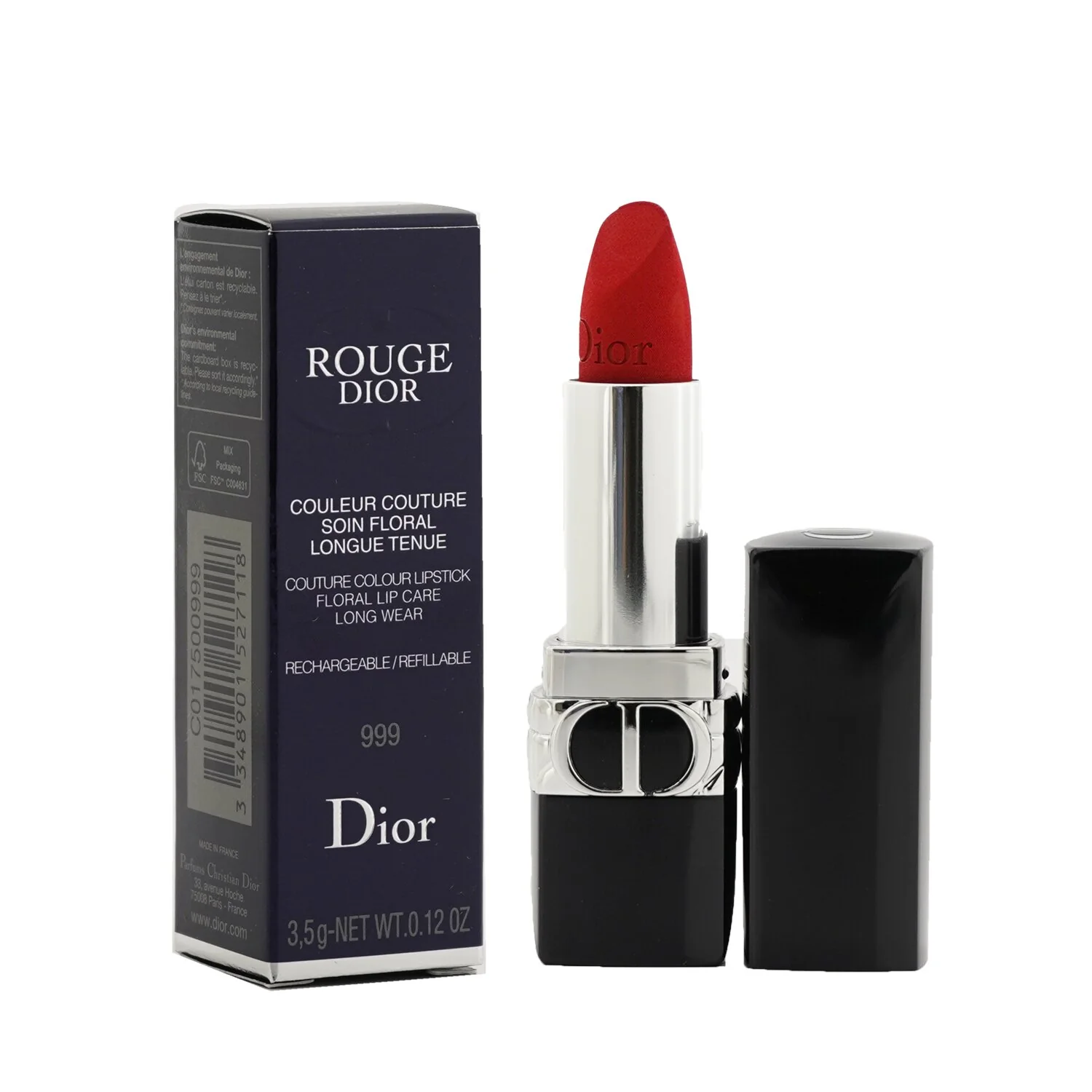 Christian Dior Rouge Dior Couture Colour Refillable Lipstick - # 766 Rose Harpers (Satin)  3.5g/0.12oz