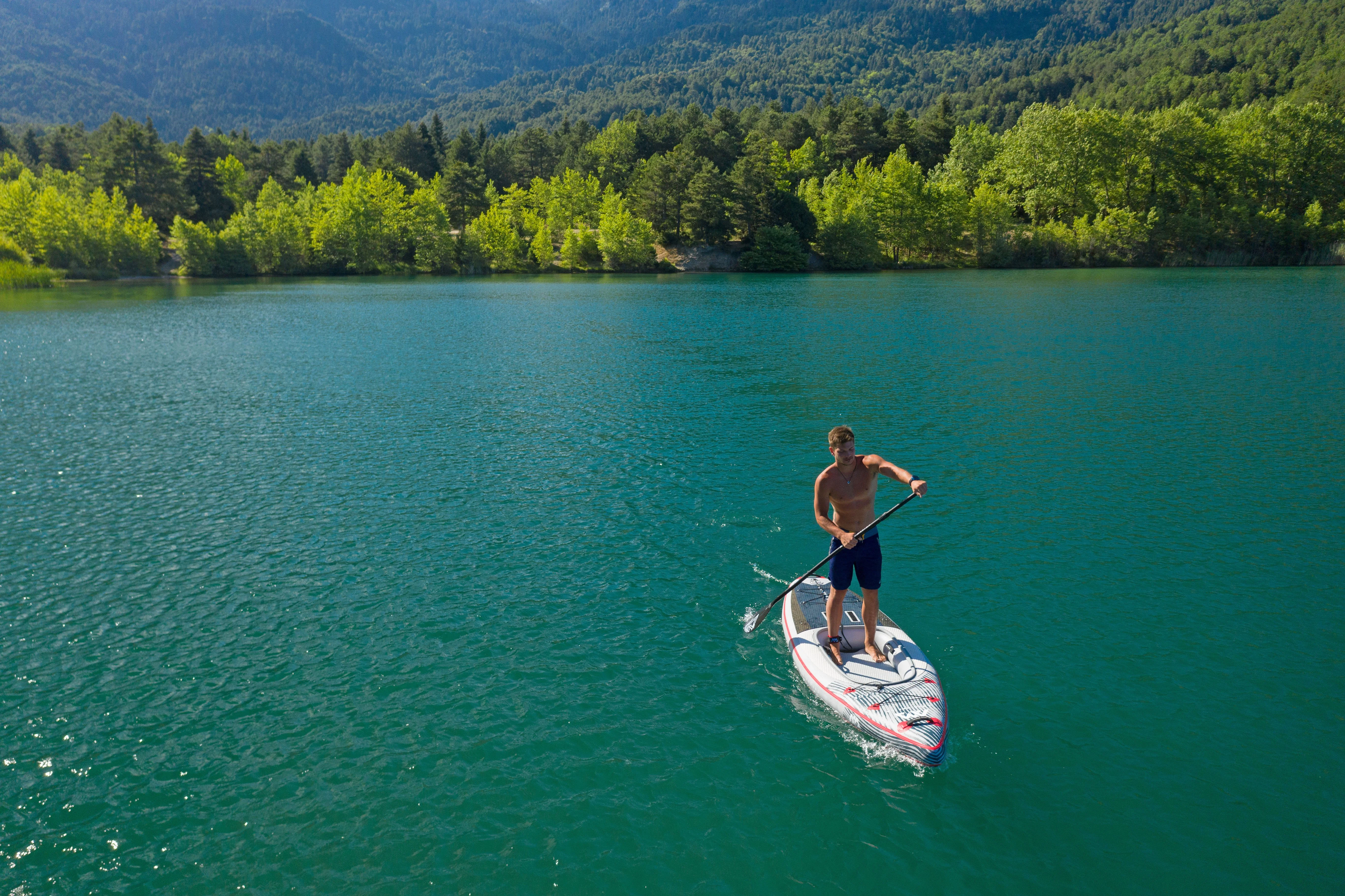 Aqua Marina VERSATILE / HYBRID KAYAK - CASCADE 11'2 - Inflatable KAYAK Package, including Carry Bag, Paddle, Fin, Pump & Safety Harness