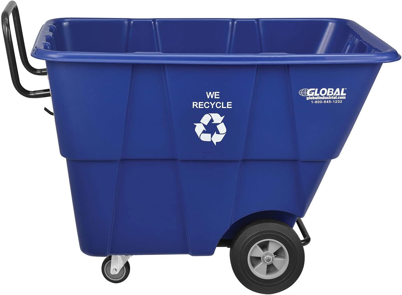 Standard Duty Plastic Tilt Truck 1/2 Cubic Yard Capacity 850 Lb. Capacity, Gray