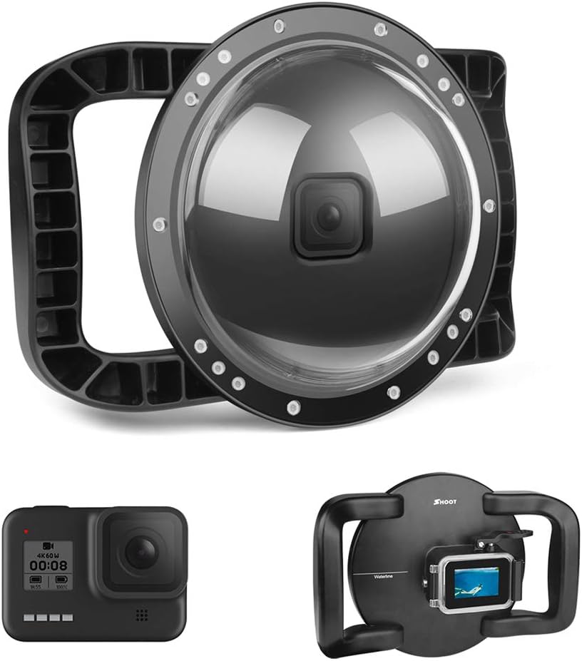 D&F Dual Handles Dome Port for GoPro Hero 8 Black