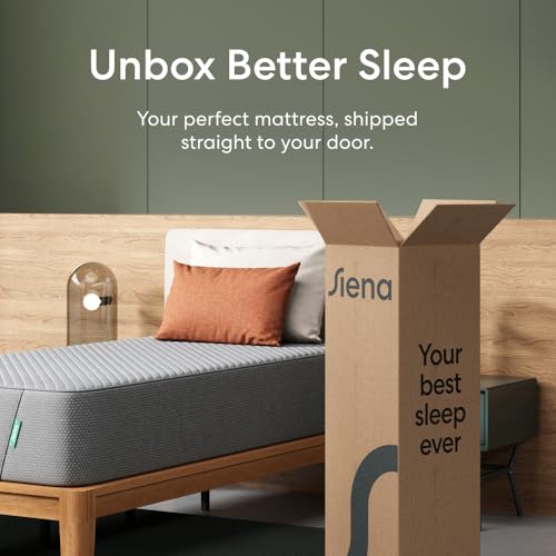 Siena 10” Queen Gel Memory Foam Mattress - Medium Firm - 180 Night Trial - Premium Pressure-Relieving Layers - 10 Year Warranty - Mattress in a Box