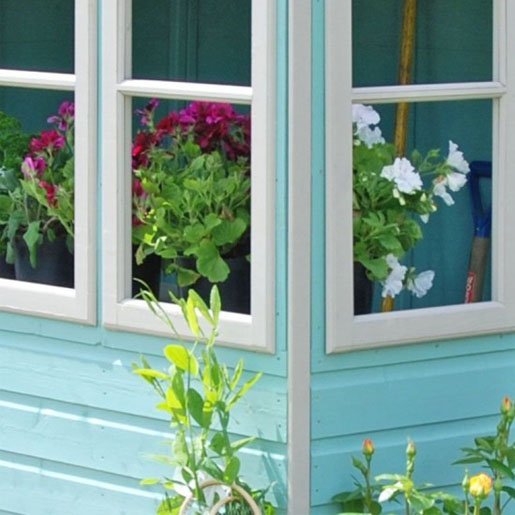 10&prime; x 10&prime; Sun Pent Wooden Garden Potting Shed