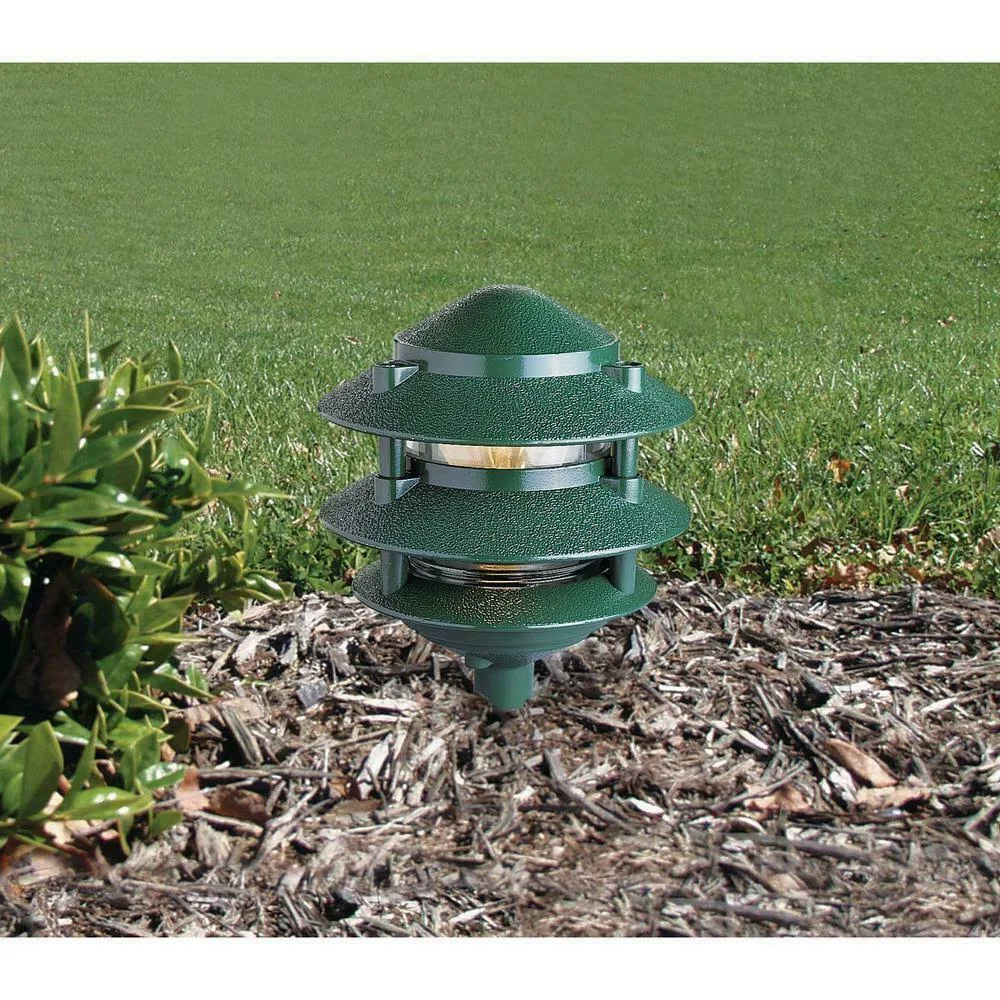 Progress Lighting P5204-38 Pagoda 1-Light Landscape (Green)