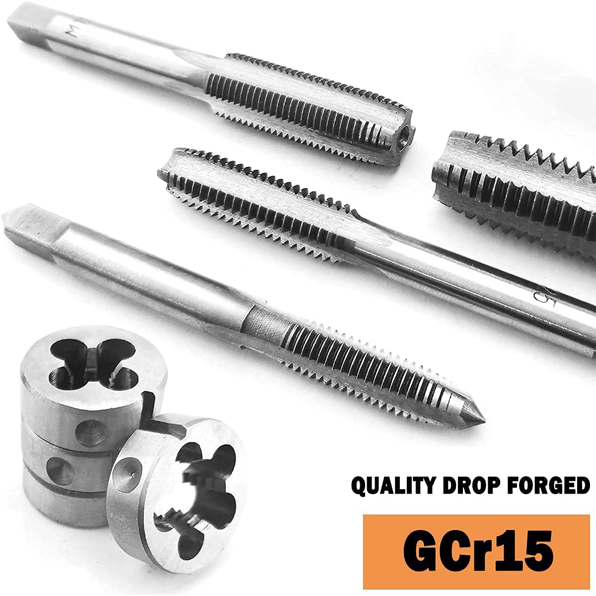 EilxMag 110PCS Hardened Alloy Steel Metric Tap and Die Rethreading Tool Set - Cutting External & Internal Threads with Storage Case (Pakage)