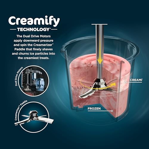 Ninja NC301 CREAMi Ice Cream Maker, for Gelato, Mix-ins, Milkshakes, Sorbet, Smoothie Bowls & More, 7 One-Touch Programs