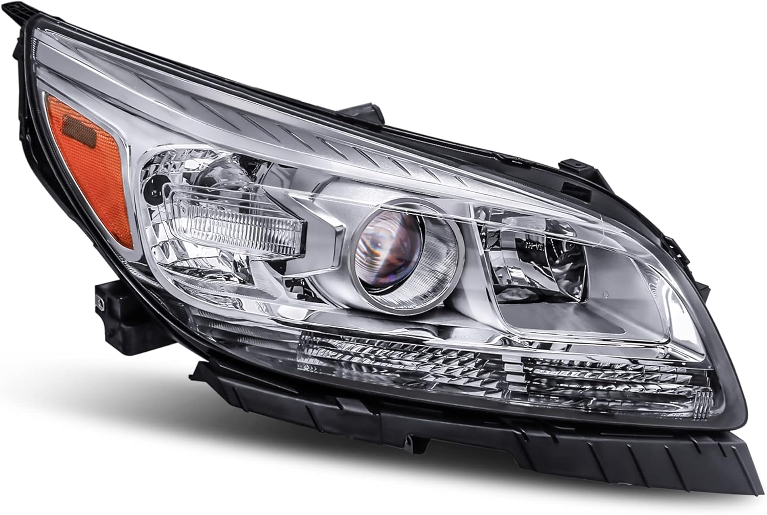 MOSTPLUS - Left Headlight Assembly - Compatible with 2013 2014 2015 Chevy Malibu -Chrome Housing Driver Side Front Light