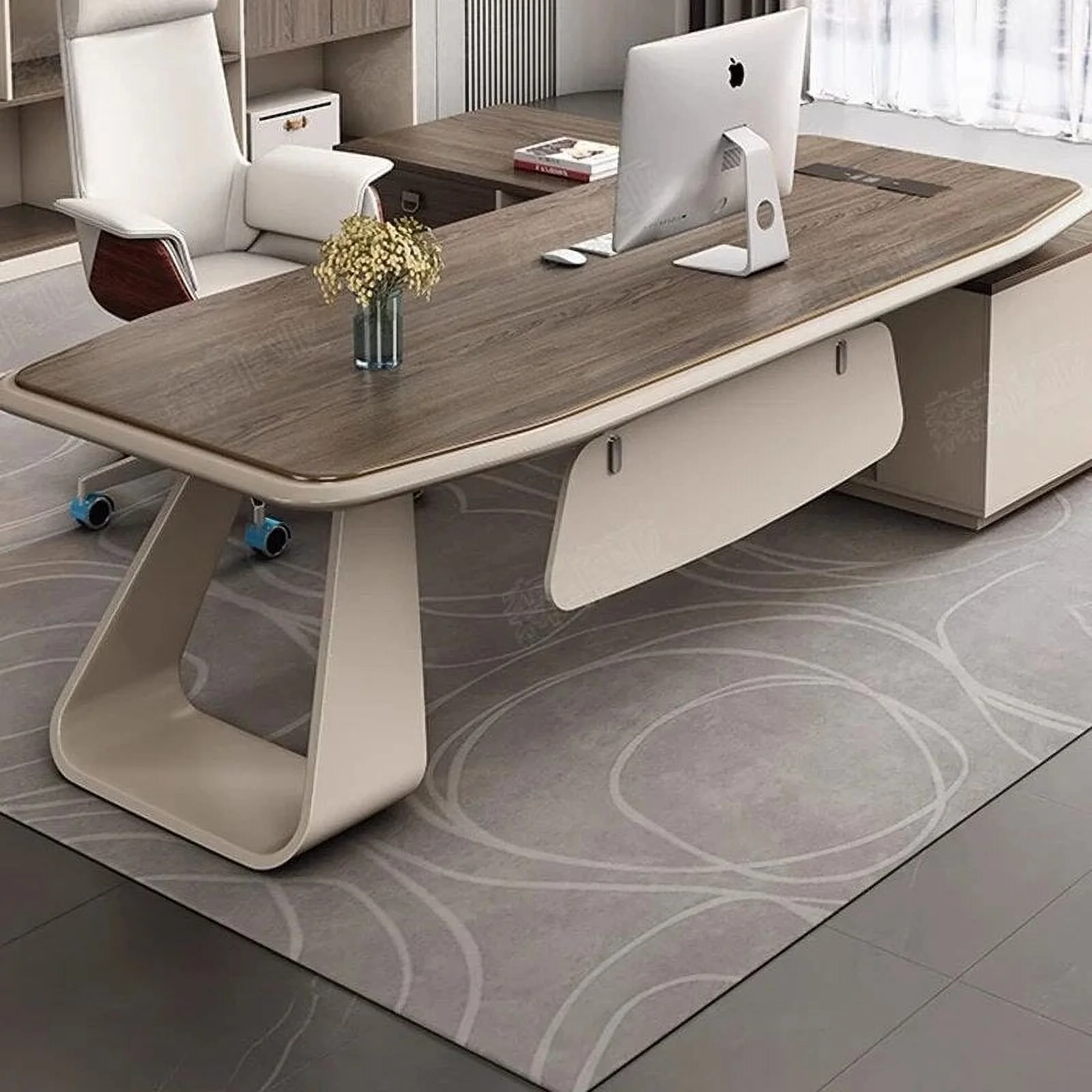Standing L Shaped Office Desk Conference Writing Executive Floor Computer Desks Modern Long Mesa Escritorio Modern Furniture