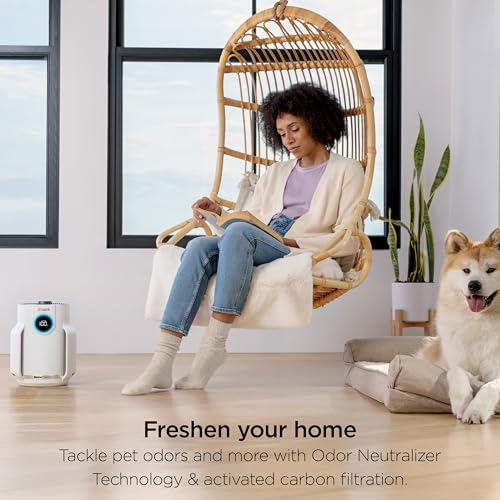 Shark Air Purifiers for Home Large Room with NeverChange Air Filter, 5 Year HEPA Filter, Covers 650 Sq. ft