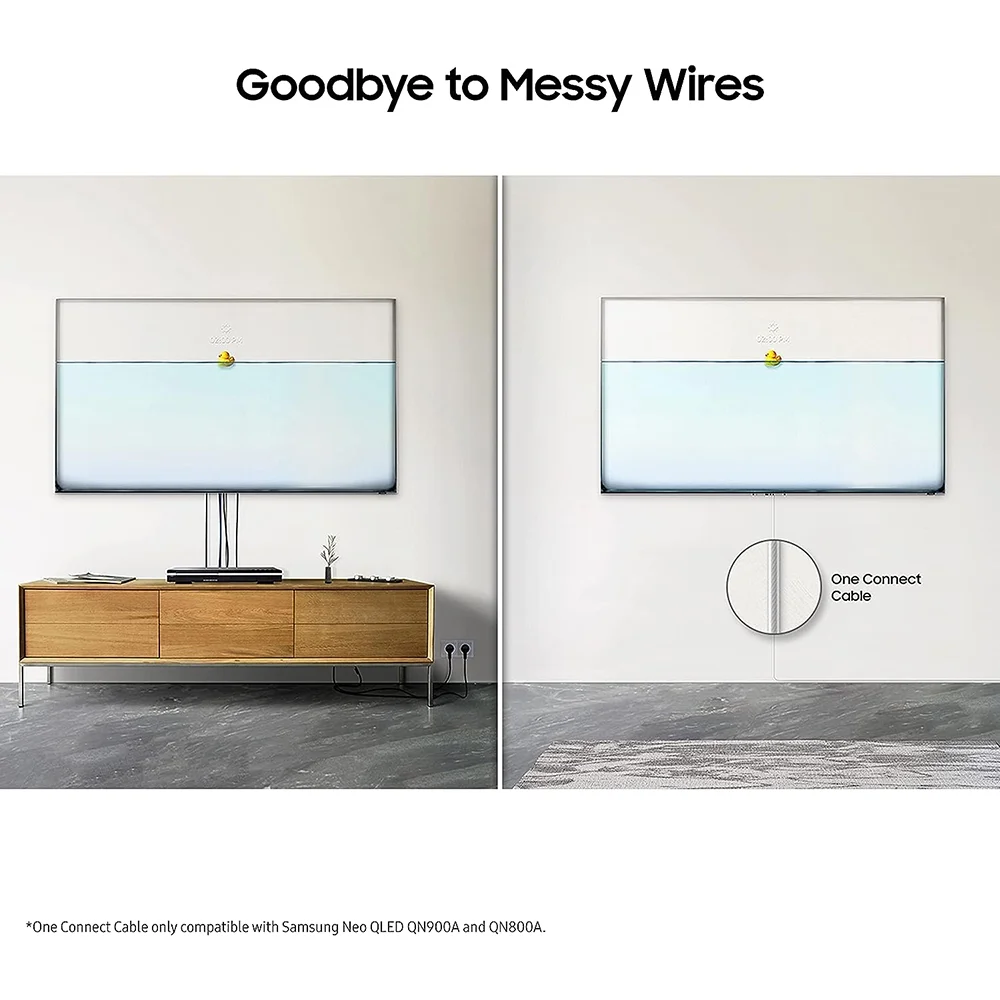 Open Box Samsung Electronics 2021 5m One Invisible Connection Cable for Neo QLED 8K TV to Connect to Multiple Device Sources and Power Cord