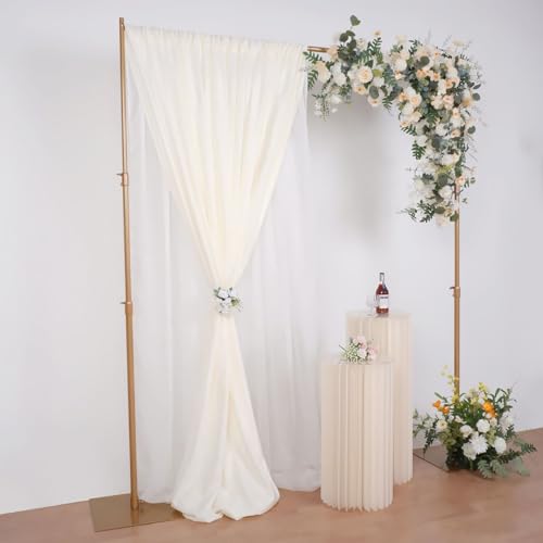 Efavormart 10ft x 10ft Heavy Duty Pipe and Drape Kit Backdrop Support with Metal Steel Base for Wedding, Party, Event, Photography