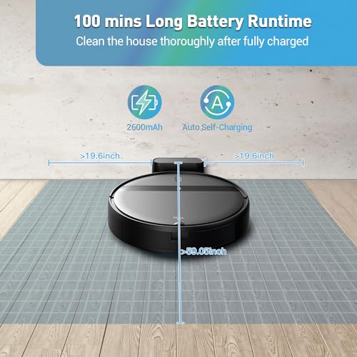 Robot Vacuum and Mop Combo, 2-in-1 Robotic Vacuum Cleaner with Tangle-Free Suction, WiFi/Alexa/App Control, Auto Recharge