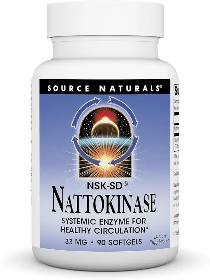 Source Naturals Nattokinase 33 mg Systemic Enzyme for Healthy Circulation - 90 Softgels - Kansas Nuitrition - HNZSDS