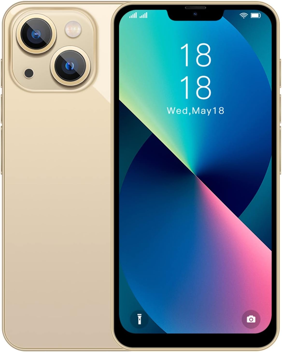 Unlocked Cell Phones, i13 Pro Android 6.0 Smartphones 6.3inch HD Full Screen Phone, Facial Recognition Unlocked Smart Phone, 1+8GB RAM, Dual SIM Card