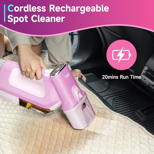 TAB Carpet Cleaner Machine, Portable Carpet Cleaner,Handheld Cordless Spot Lightweight Upholstery Stain Remover Deep Cleaner Shampooer for Pets