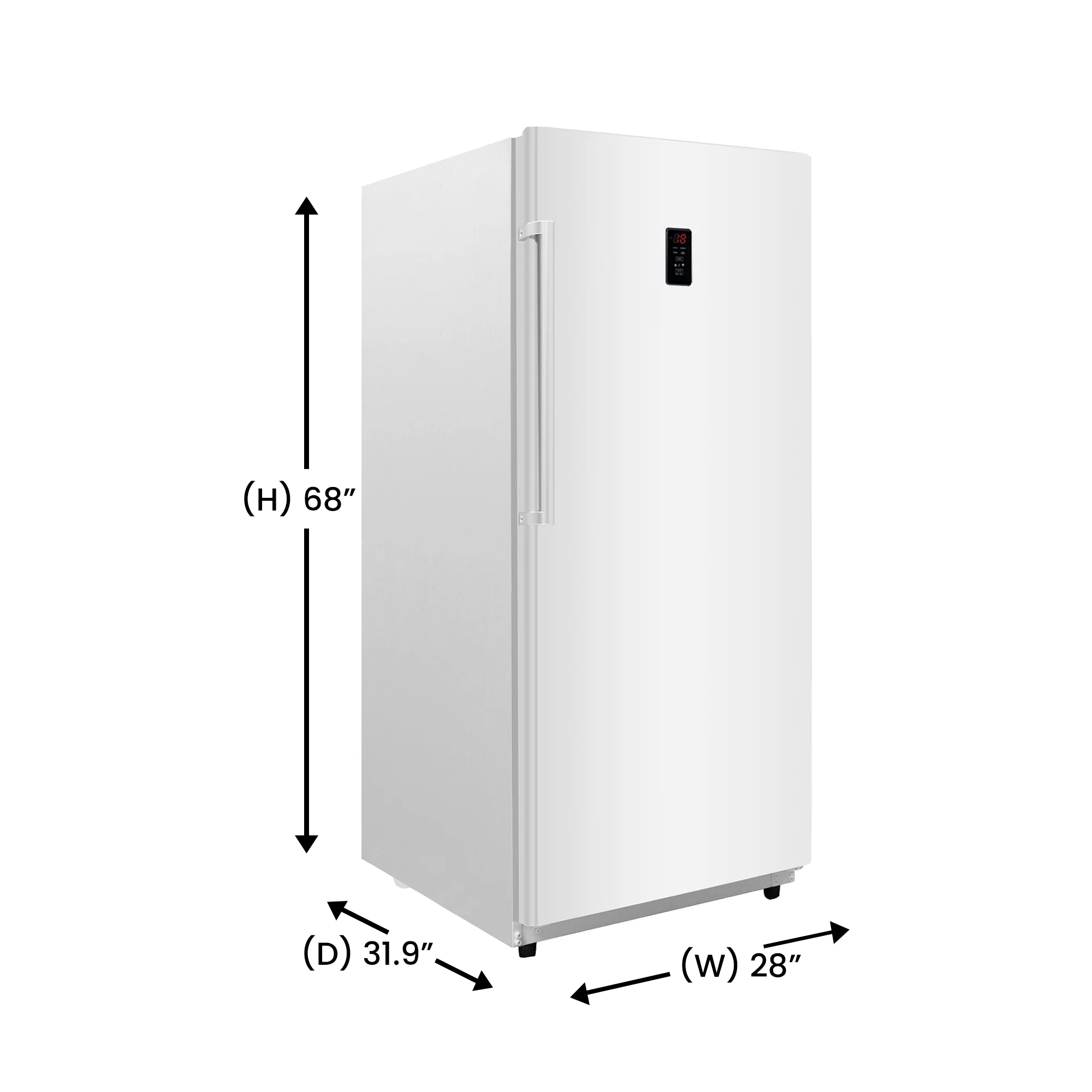 Conserv 17 cu. ft Convertible Upright Freezer/Refrigerator in White with Reversible Door, Low Sound and High-Temperature Alarm