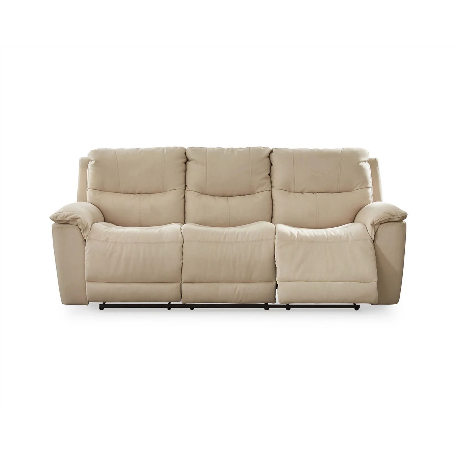 Ashley Furniture Next-Gen Gaucho Faux Leather Power Reclining Sofa in Latte