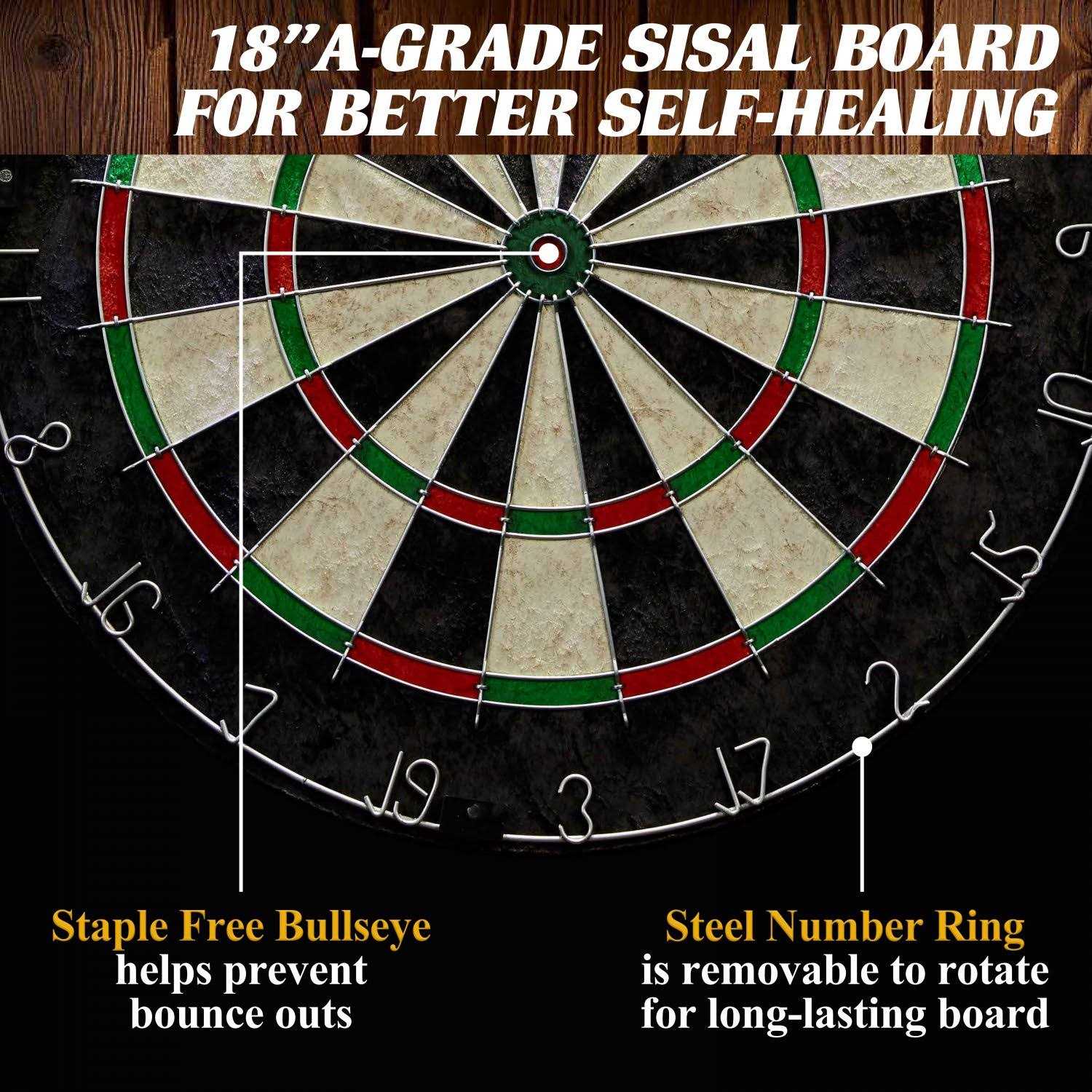 Barrington 40 inch Prescott Collection Bristle Dartboard Cabinet with LED Light - Sports Supplies Online Store