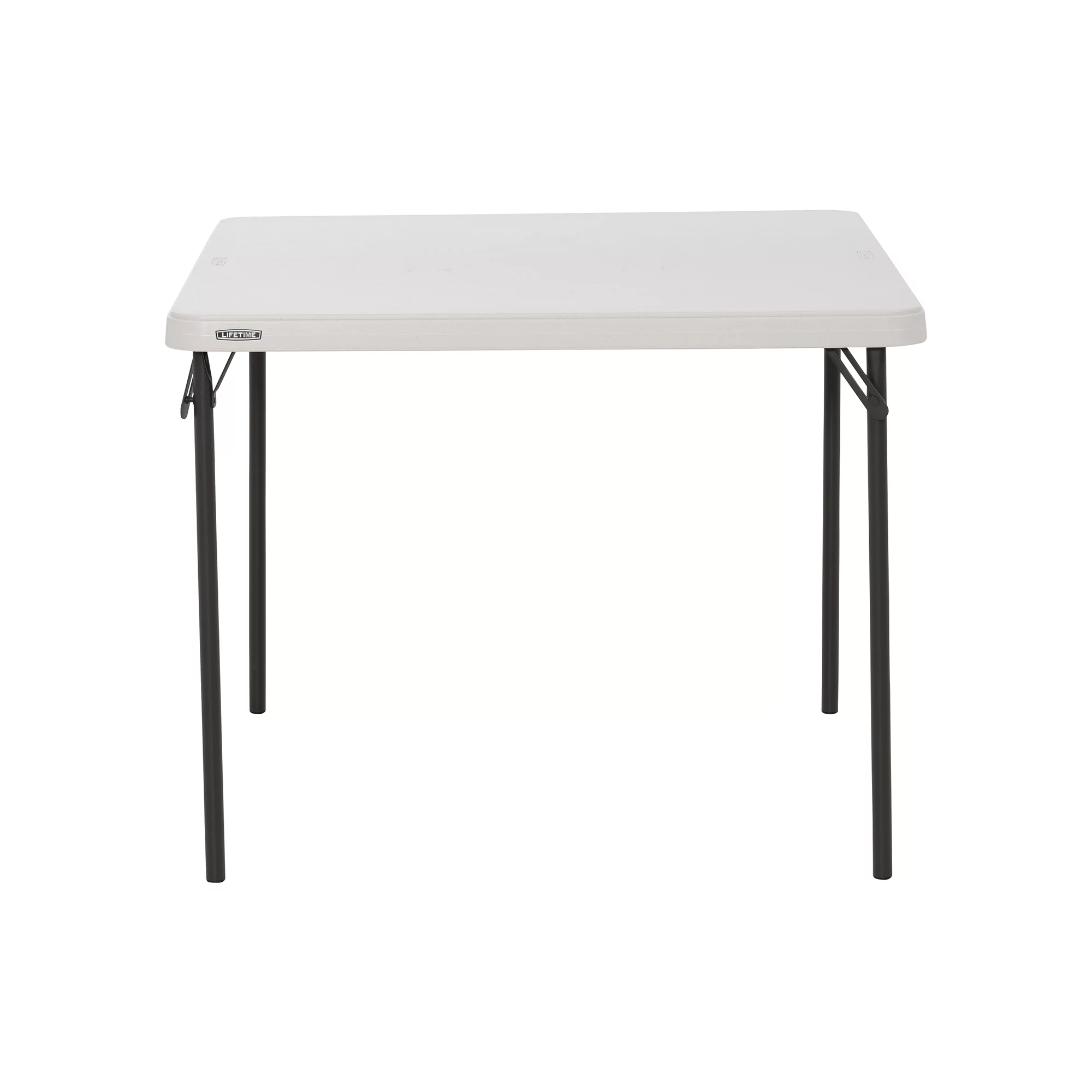 Lifetime 37 inch Square Folding Table, Indoor/Outdoor Commercial Grade, White Granite (80783)