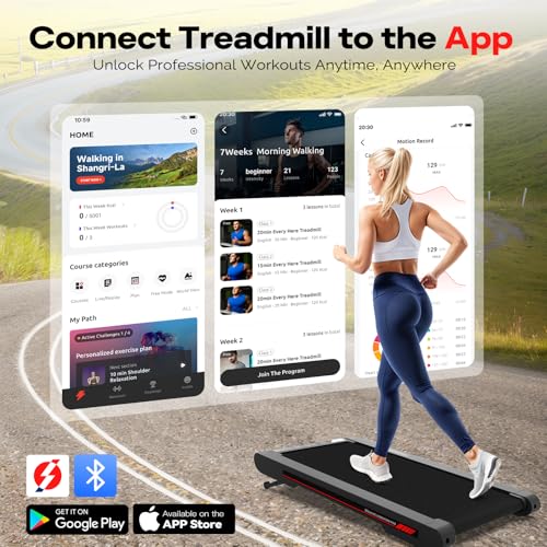 Sperax Walking Vibration Pad with APP, 3 in 1 Under Desk Treadmill, 2.5HP Low Noise Walking Treadmill Pad with Remote Control