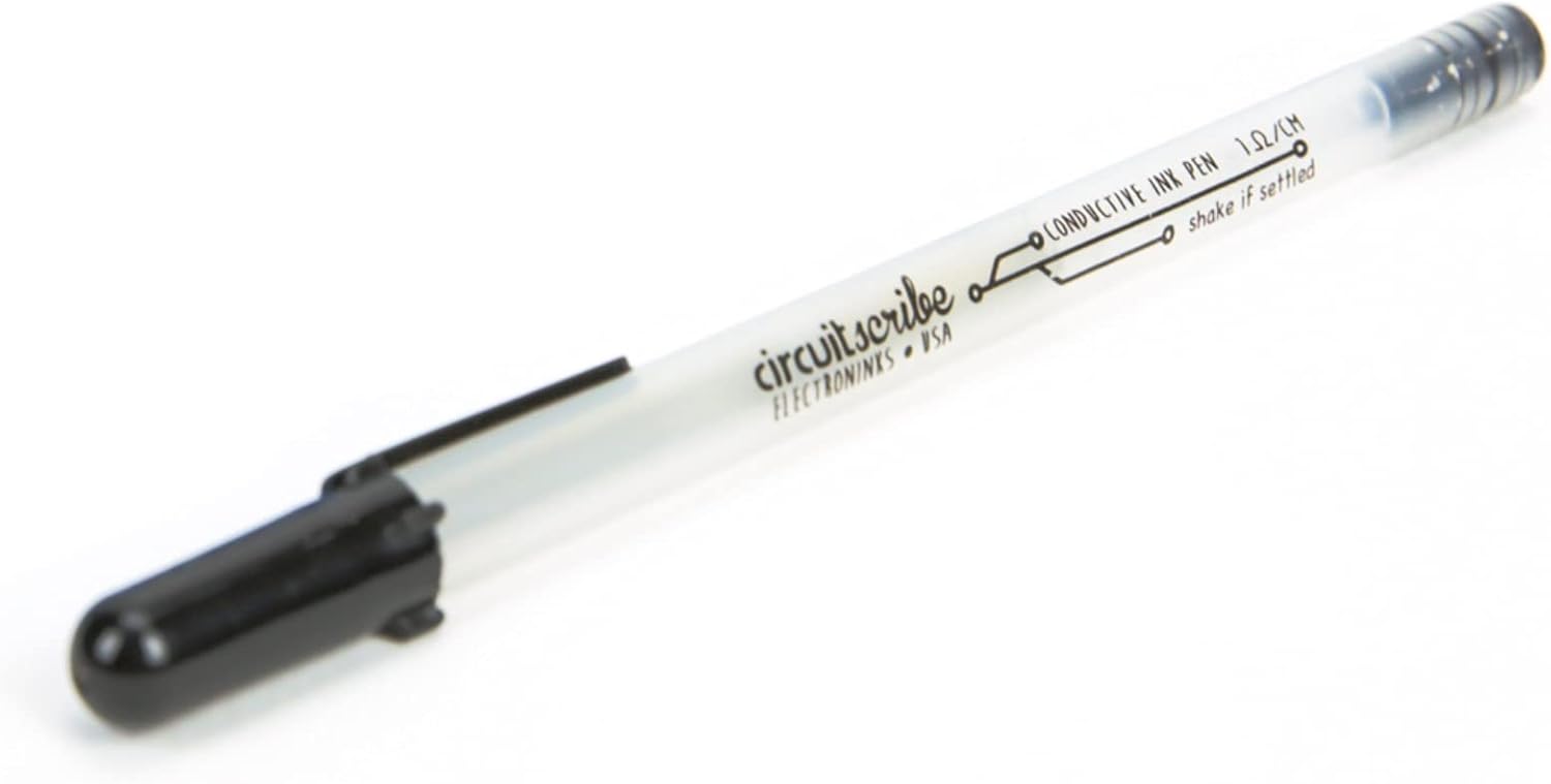 Circuit Scribe Non-Toxic Conductive Ink Pen for Kids Circuit Building Set | Silver Ink Rollerball Point Pen Kit, Science Experiments