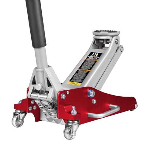 BIG RED 1.5 Ton Floor Jack,Aluminum and Steel Hydraulic Low Profile Car Jack with Dual Piston Quick Lift Pump