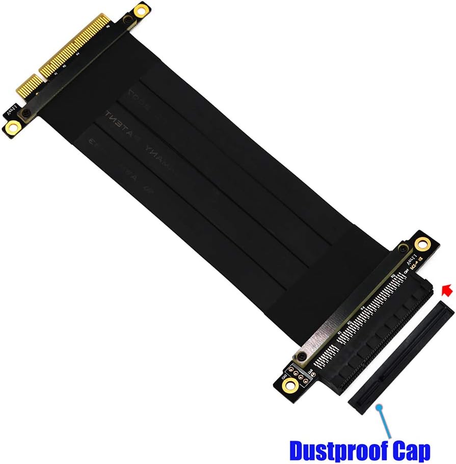 Pcie Extension Cable Pcie x16 Extension Cable PCIE Express3.0 16X Extension Cable pcie Riser (pcie 16X 180 Degree Cable 20cm)