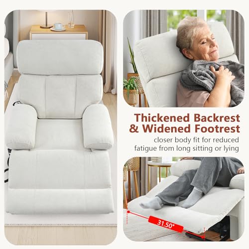 Small Power Lift Recliner for Elderly, Lift Chair Recliners, Electric Recliner Chairs for Seniors, Remote Control, Adjustable, Side Pocket (Navy Blue)