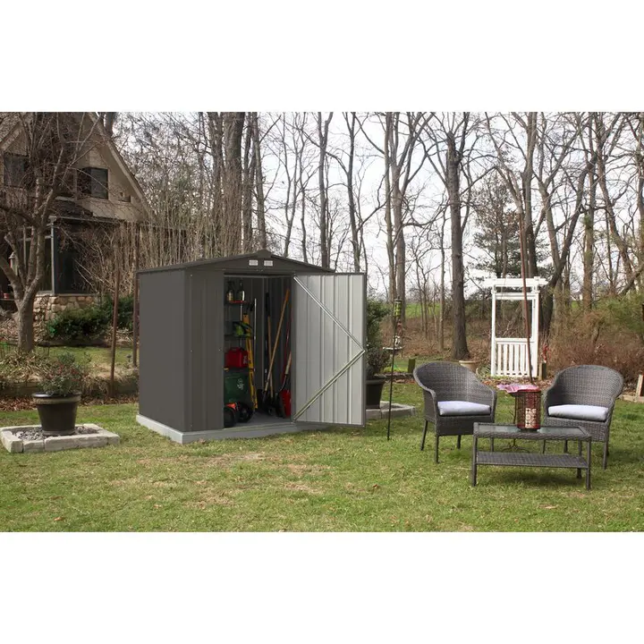 【Storage Shed】6 ft. W x 5 ft. D Metal Storage Shed
