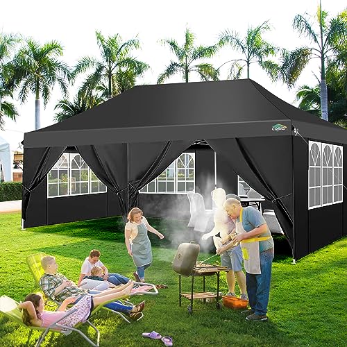 10x10 Pop Up Canopy Tent with 4 Sidewalls and Mesh Windows 2.0